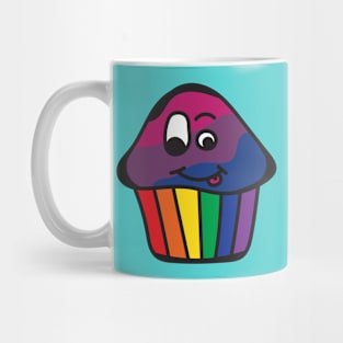 Bisexual Pride Rainbow Cupcake Mug